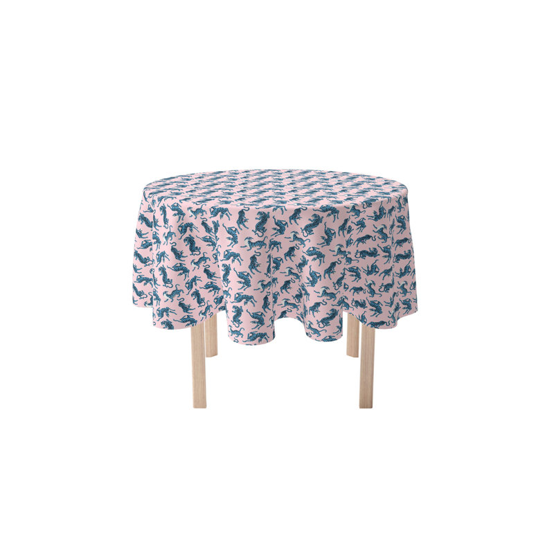 Yorba Geometric Round Tablecloth, 84" x 84"