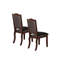 2 chaises de salle à manger rembourrées en similicuir brun. Cadre en bois. Capacité de poids de 250 lb. Convient à une cuisine formelle, décontractée et surélevée. Chaises à dossier plein de conception solide et chaleureuse (2 unités). Idéal pour