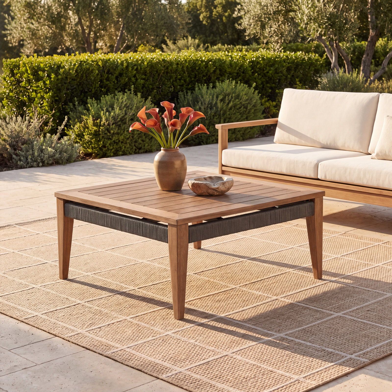 Galilea 35.5 " Eucalyptus Patio Table