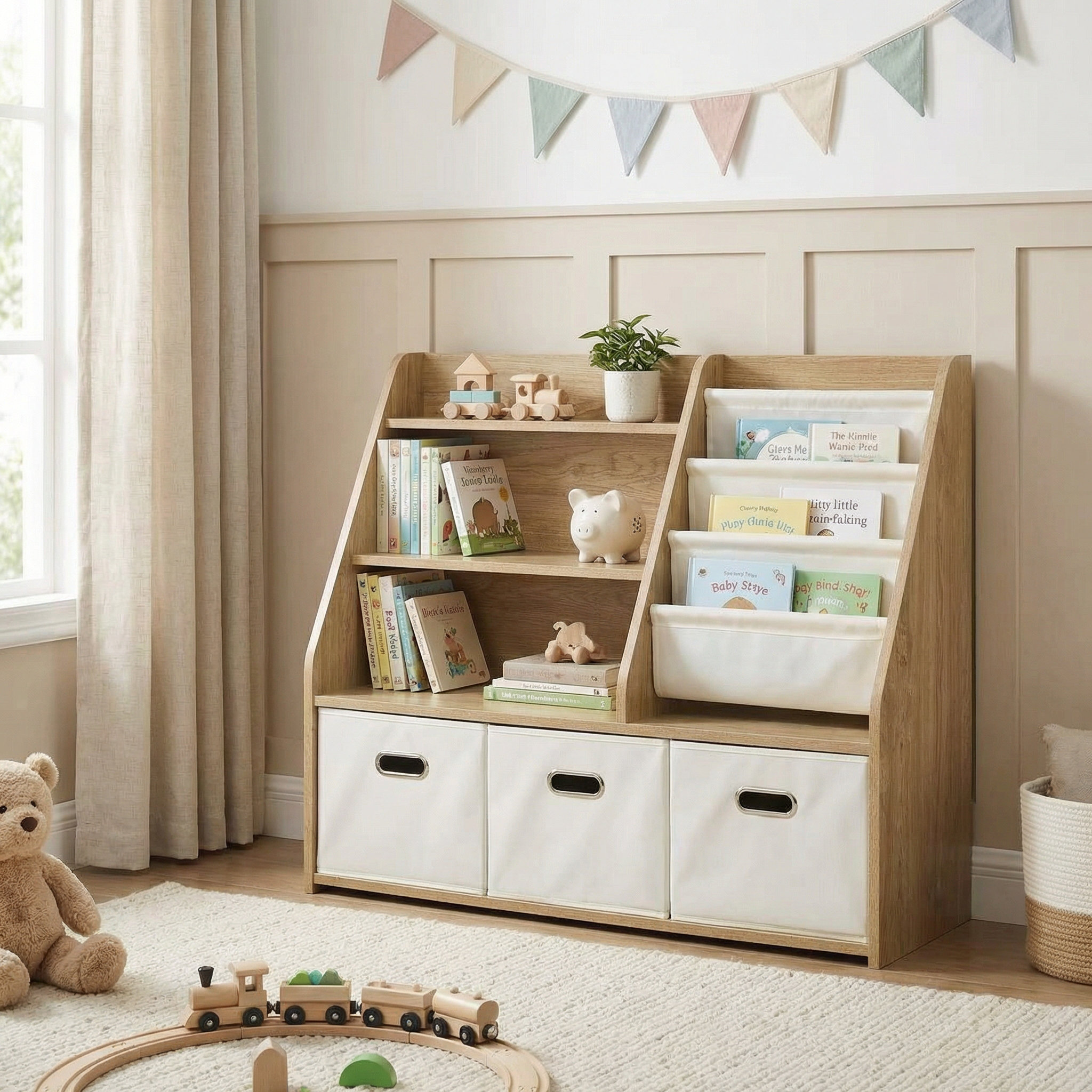 Isabelle & Max Kids Bookshelf And Toy Storage Organizer & Reviews | Wayfair