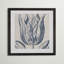 Indigo floral sur lin VI - reproduction encadrée de qualité supérieure - prêt à être accroché - impression encadrée sur papier-1607623001-1607622980-1607652894