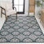 Tapis d'intérieur / extérieur turquoise / crème Amora-497992932