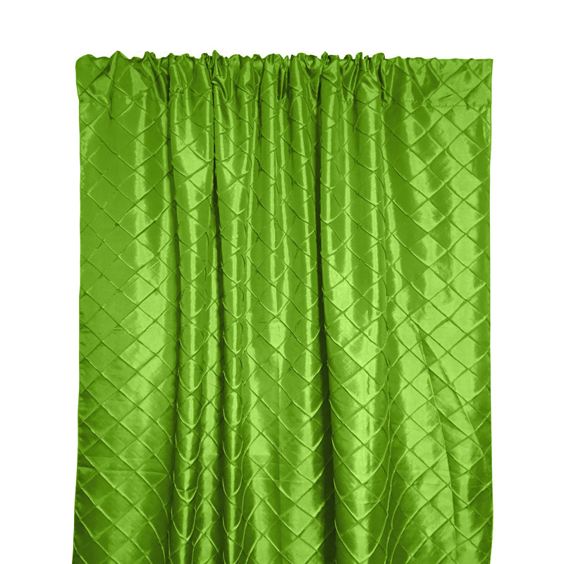 Gulshara Semi Sheer Curtain Single Panel, Lime Green, 54" W x 96" L