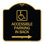 Enseigne Signmission Designer Series - Stationnement accessible sur la flèche droite (avec graphique) | Enseigne architecturale noire et dorée en aluminium de gros calibre 18 po x 24 po | Protégez votre entreprise | Fabriqué aux États-Unis