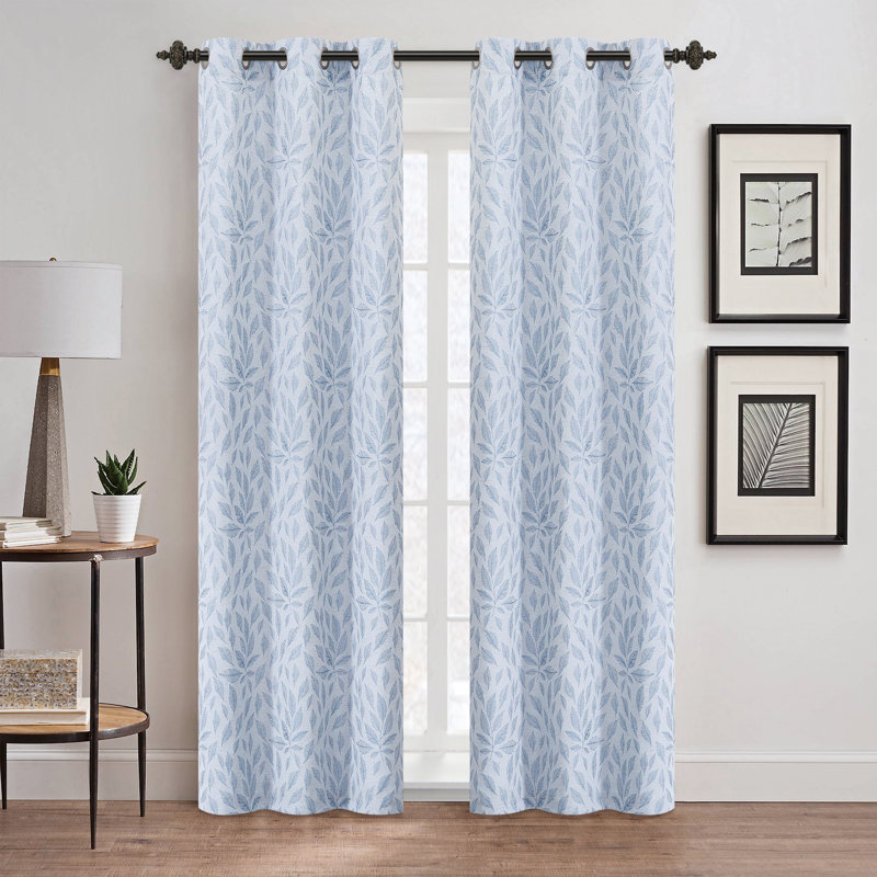 Paire de rideaux obscurcissant avec œillets Ngyuen, Bleu