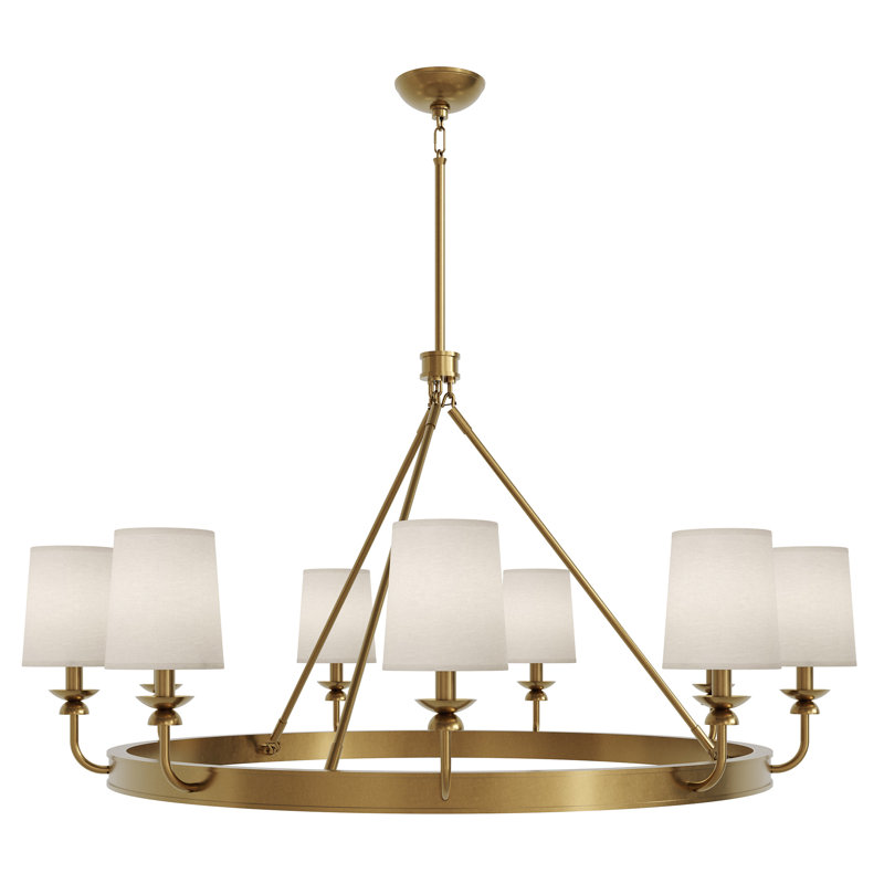 Lustre William - 9 lumières - Laiton bruni laqué, 9, Bronze bruni laqué