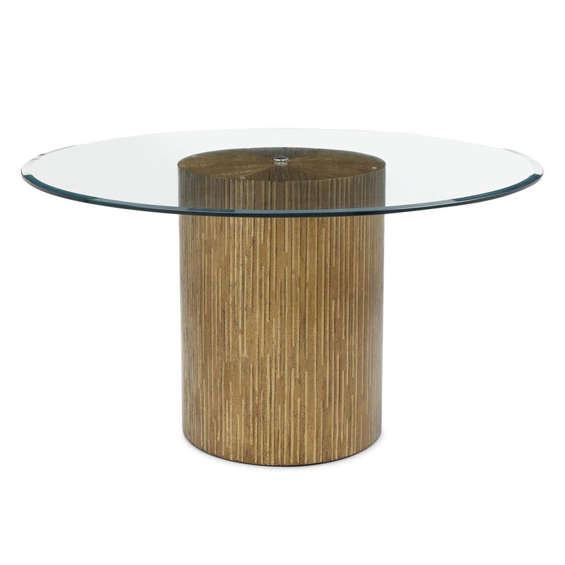 Stria Round Glass Dining Table
