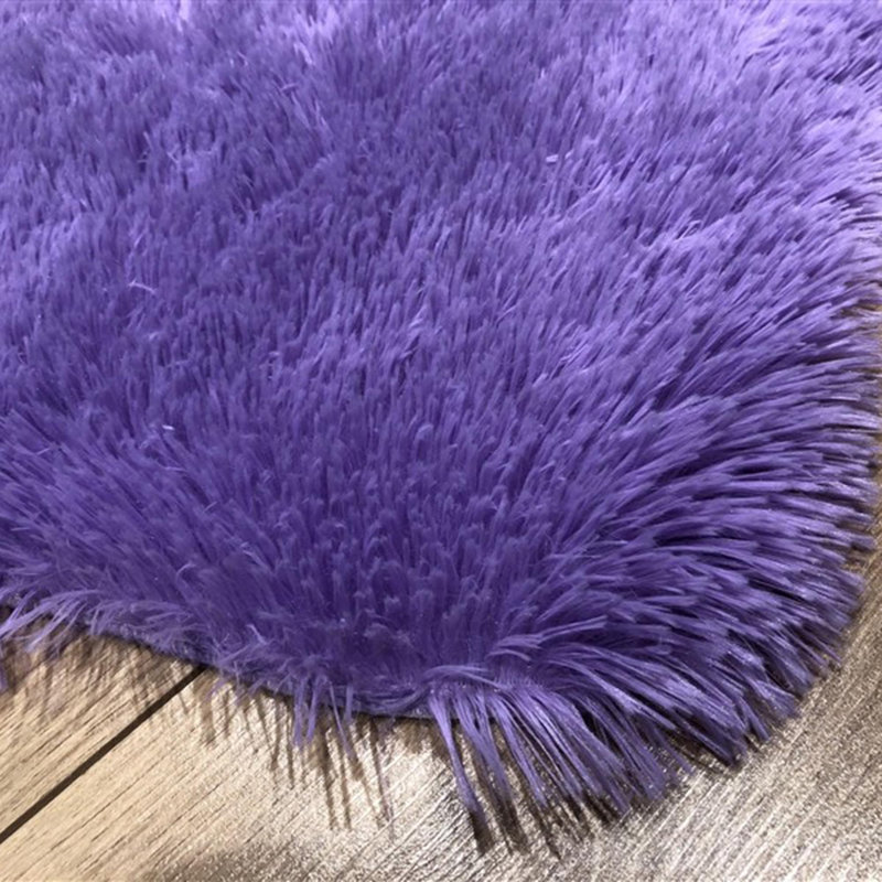 Tapis à poil long acrylique de couleur unie Earby, Nouveauté 2 pi 4 po x 9 pi 10 po
