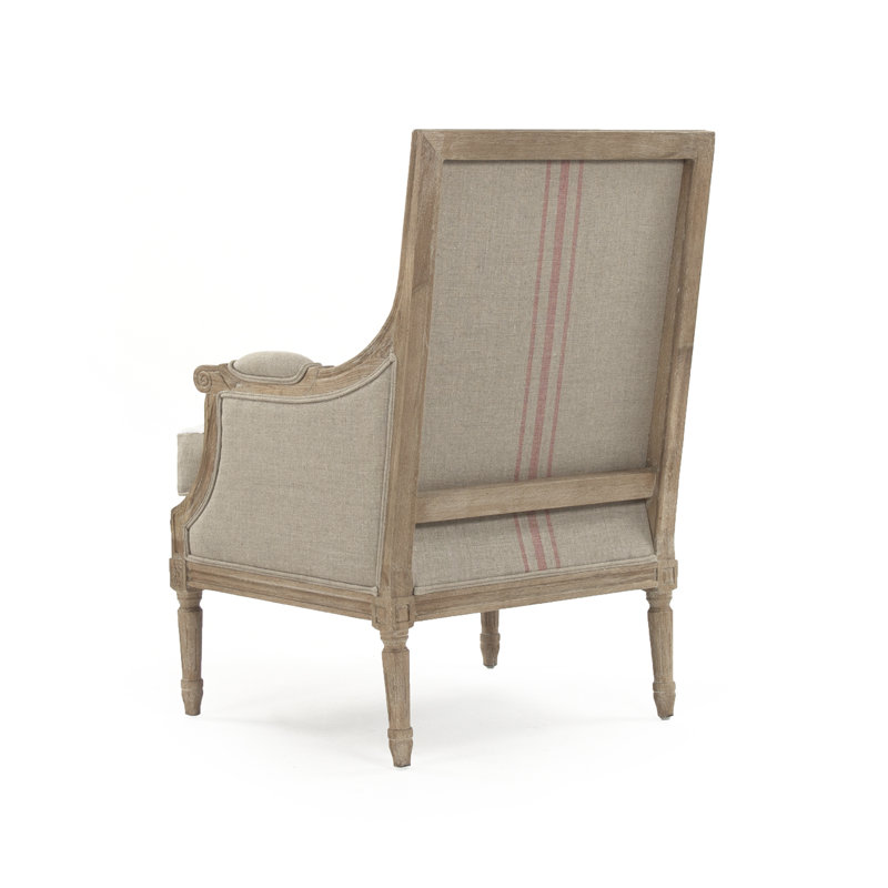 Louis Club Chair, Khaki/Red