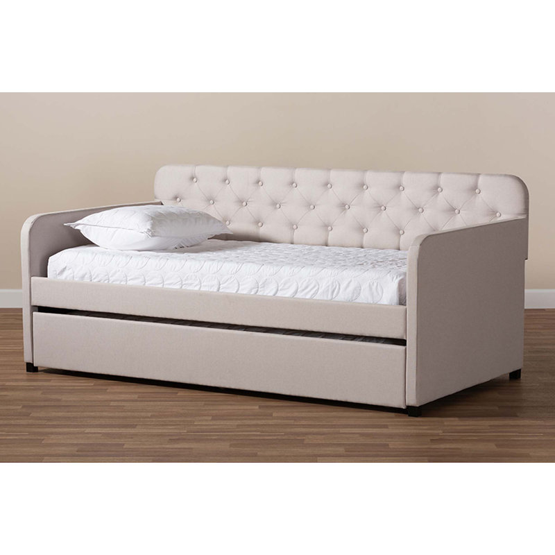 Lotie Upholstered Daybed, Beige