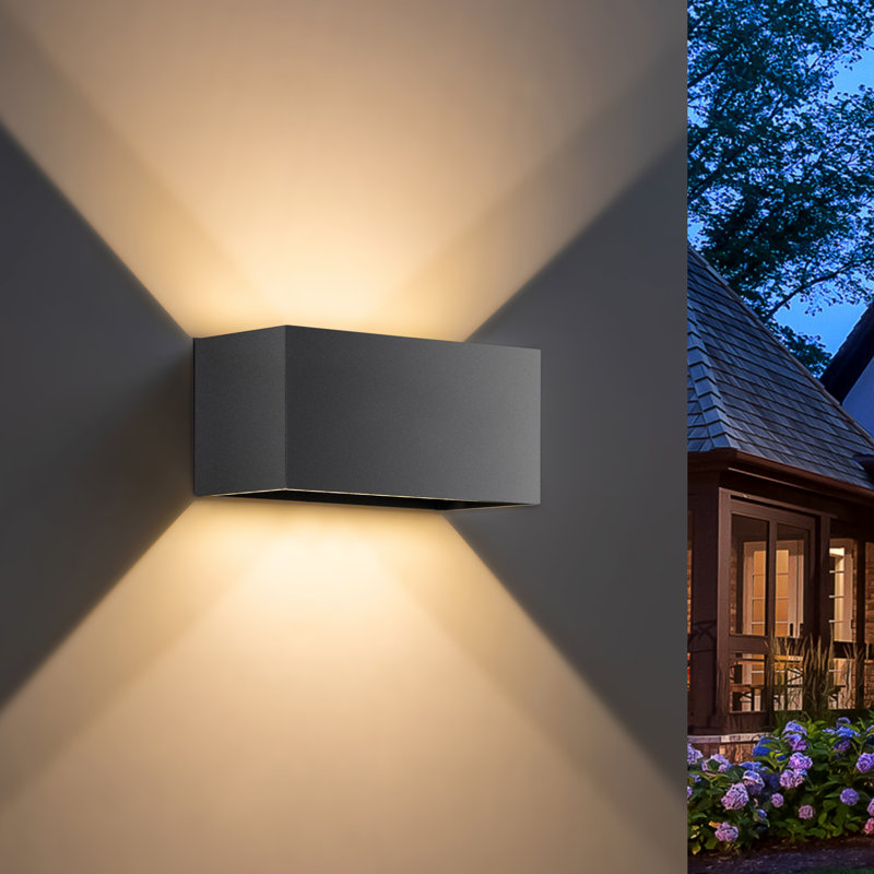 Arlease Aluminum LED Wall Light, 4" H x 8" W x 4" D