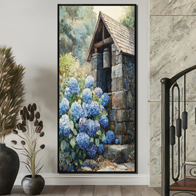 «Hydrangeas By The Farm Well II - Hydrangea», art mural