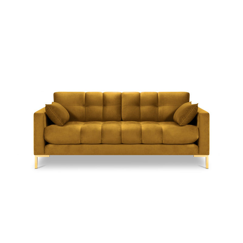 Francisca 2 Seater Sofa, Gold, Yellow