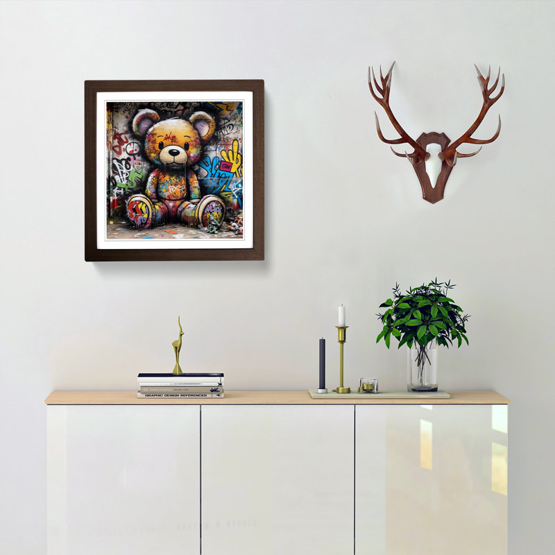 Teddy Bear - Framed Print, Walnut
