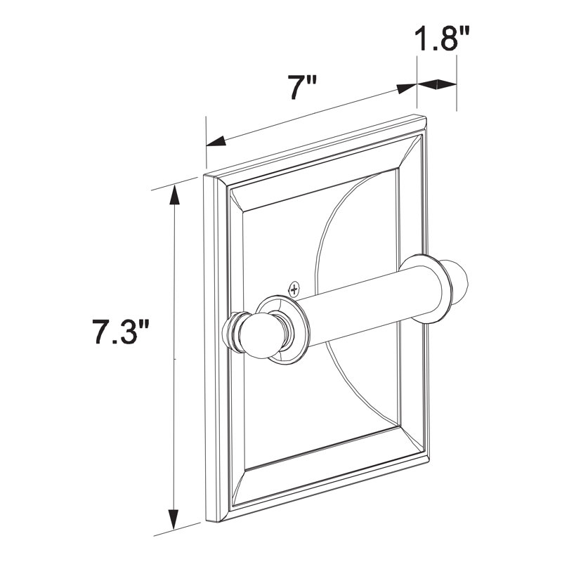 Columnar Recessed Toilet Paper Holder, Polished Chrome