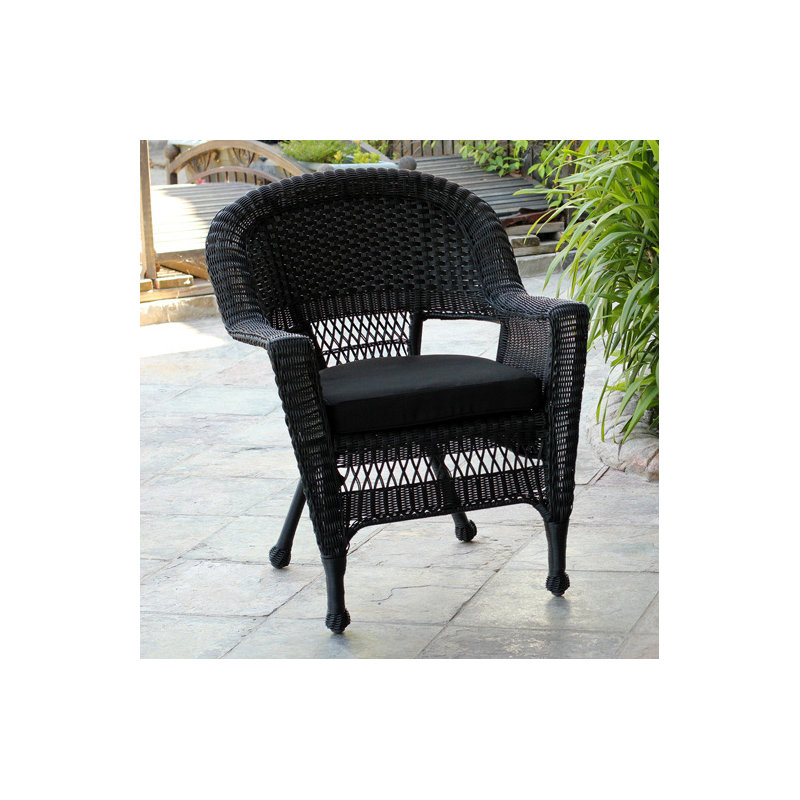Arliss Steel Outdoor Lounge Chair, Black, Black
