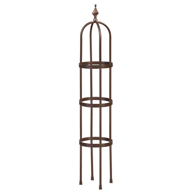 Meadville 5 ft Powder-Coated Steel Obelisk Planter