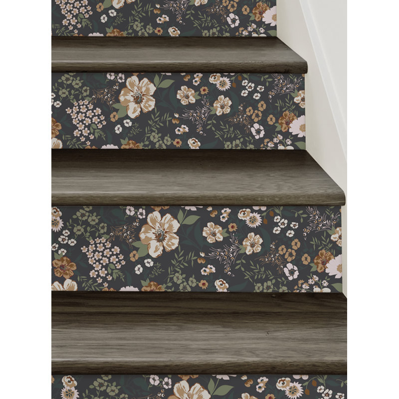 Montant d'escalier en vinyle Earthy Botanics, Foncé, H 6,5 po x l 48 po