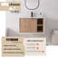 Ensemble de meuble-lavabo mural simple 30 po avec plateau en céramique et porte à fermeture en douceur
