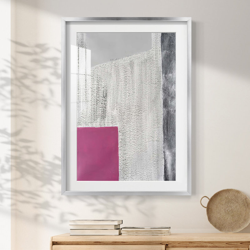 Quadratic Layout I -Framed Print, 28.5" H x 20.5" W, Silver