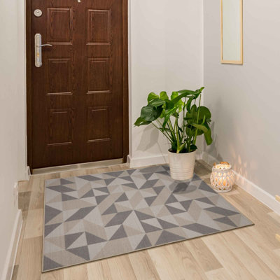 Tapis antidérapant à motif géométrique pour le salon, le couloir et l'entrée