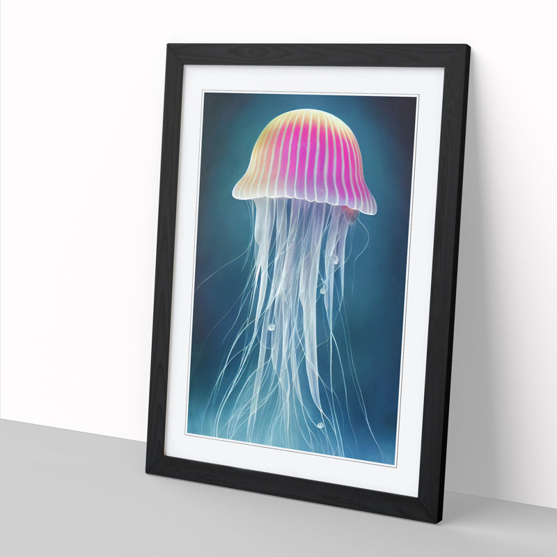 Angilee Jellyfish Vol.2 - Picture Frame Print, Black, 25cm H x 2cm W x 3cm D