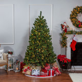 7' Lighted Pine Christmas Tree