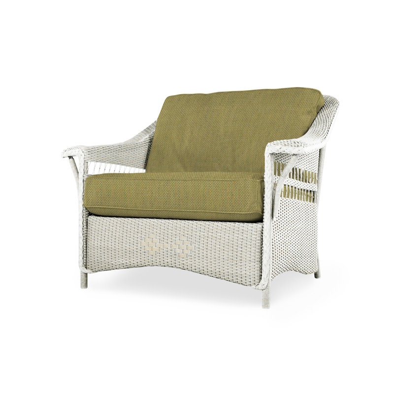 Nantucket Outdoor Lounge Chair, Serene Ocean, Antique White