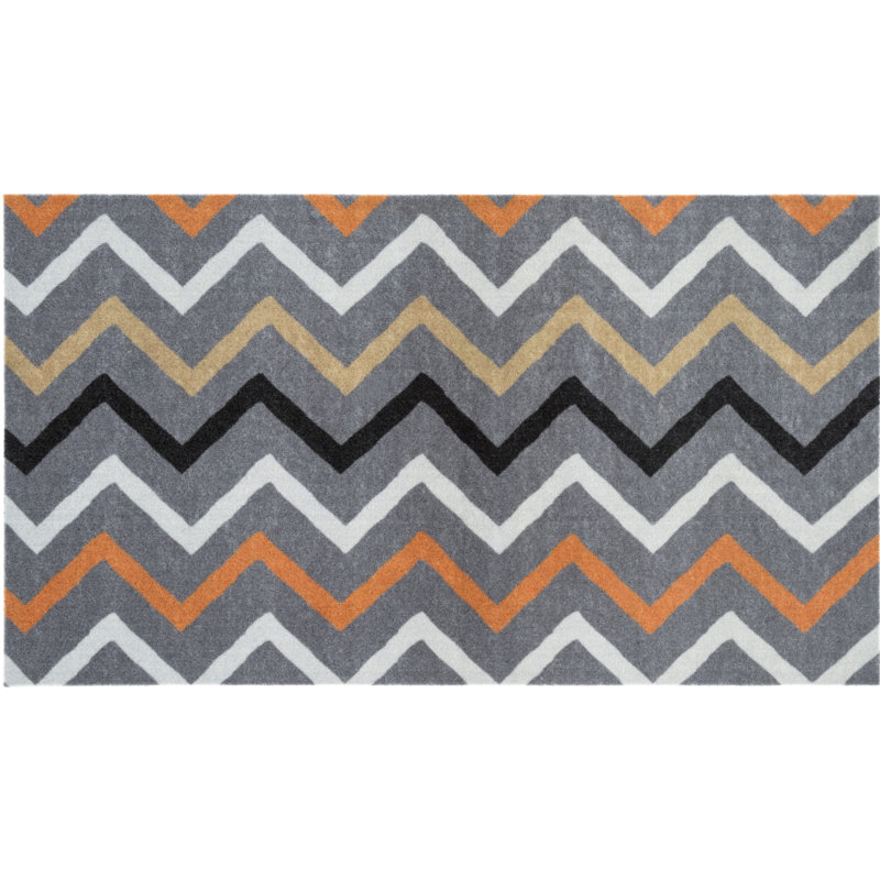 Apria Non-Slip Chevron Indoor Doormat, 0.8cm H x 67cm W x 120cm L