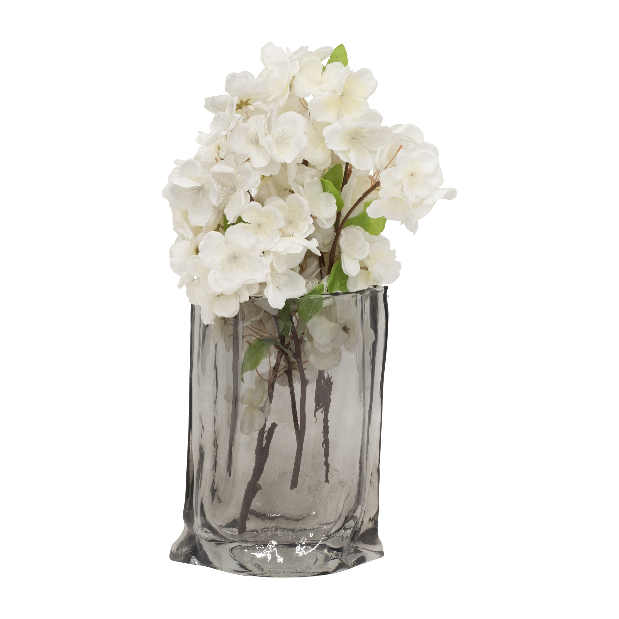 Verina Handmade Glass Table Vase, 9" H x 7" W x 5" D