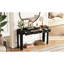 Console avec 3 tiroirs de différentes capacités, coins arrondis, finition noire, pour les styles de décoration de salon et de couloir, tiroirs arrondis rustiques, ton, idéal