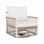 Chaise longue pivotante à 360 ° avec corde tissée à la main