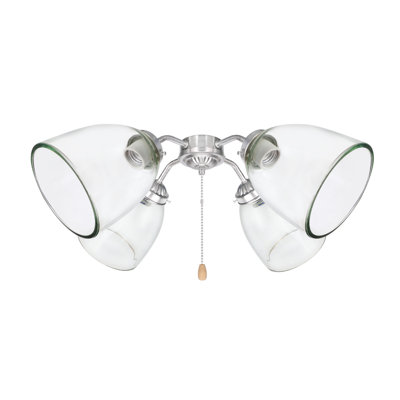 5.5 in. H x 4.625 in. W Glass Empire Ceiling Fan Fitter Shade