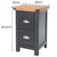 Sartell 2 Drawer Petite Nightstand, Midnight Blue Finish