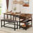 Kitchen Dining Table Set With Upholstered With Storage Drawers & Wine Rack-2122272151