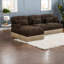 Canapé en L 100 po Chenille Modern