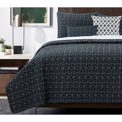 Ensemble de courtepointe réversible en microfibre 5 pièces Busby