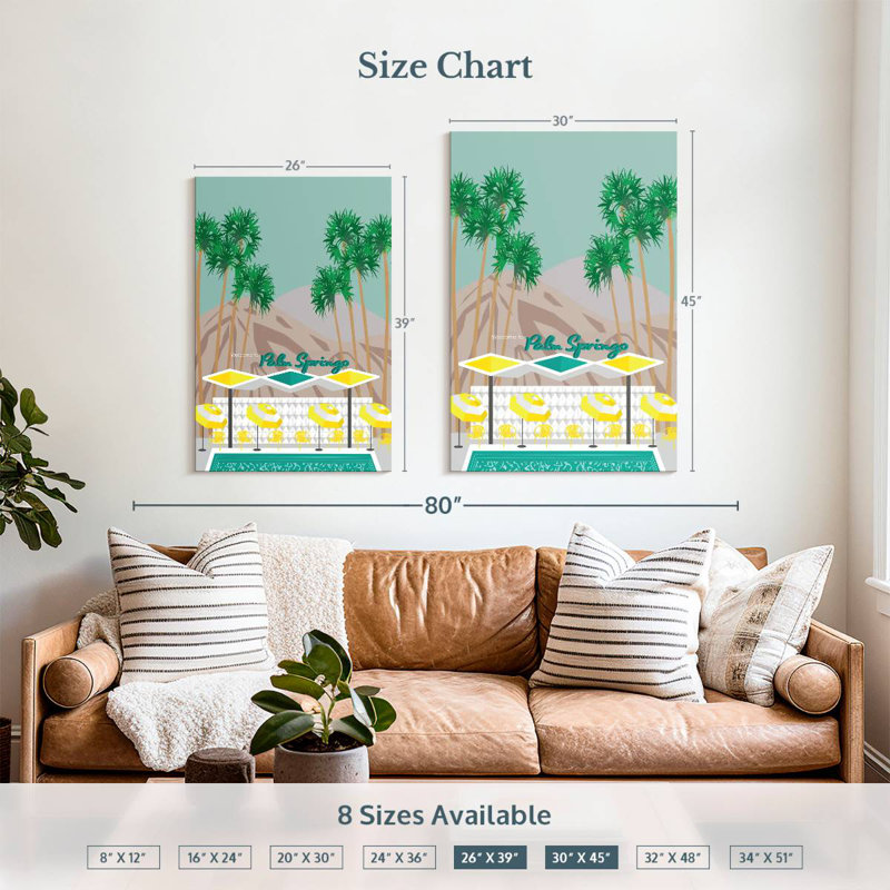 Aime Palm Springs Pool, 39" H x 26" W