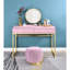 Meuble-lavabo 2 tiroirs avec miroir et plateau à bijoux