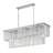 18-Light Chrome Chandelier With Clear Hanging Crystals