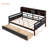 Daybed, Wood Slat Support, With Bedside Shelf And Two Drawers (Daybed)-372866445-372866447