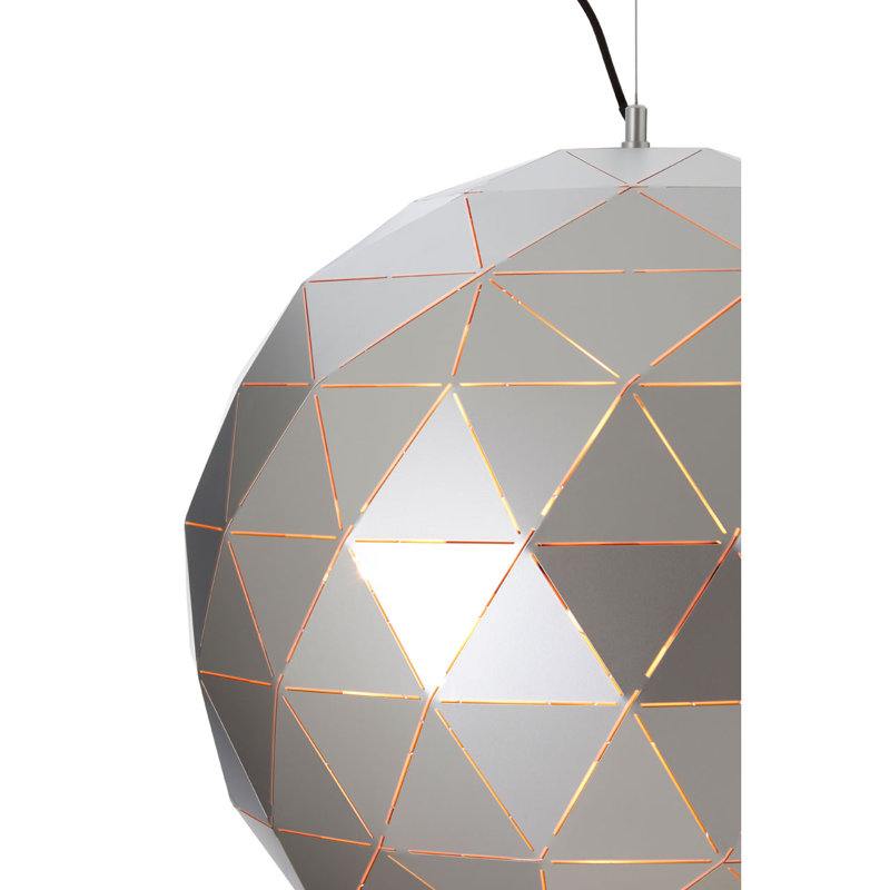 Cosima 4 - Light Black/Gold Geometric Pendant, Silver/Gold
