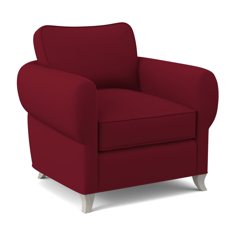Fauteuil cocon, Mélange de polyester rouge à lèvres Margaret, Bisque