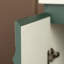 Meuble-lavabo de salle de bain 36 "x 22" avec comptoir simple en céramique Eden, comptoir de meuble-lavabo en pierre d'ingénierie blanche - portes à motif ondulé 3D, cadre élégant aux pieds minces, peu encombrant pour une vie moderne-114222593