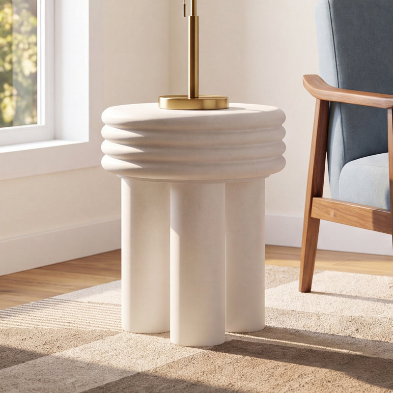 Ragan Concrete Top End Table