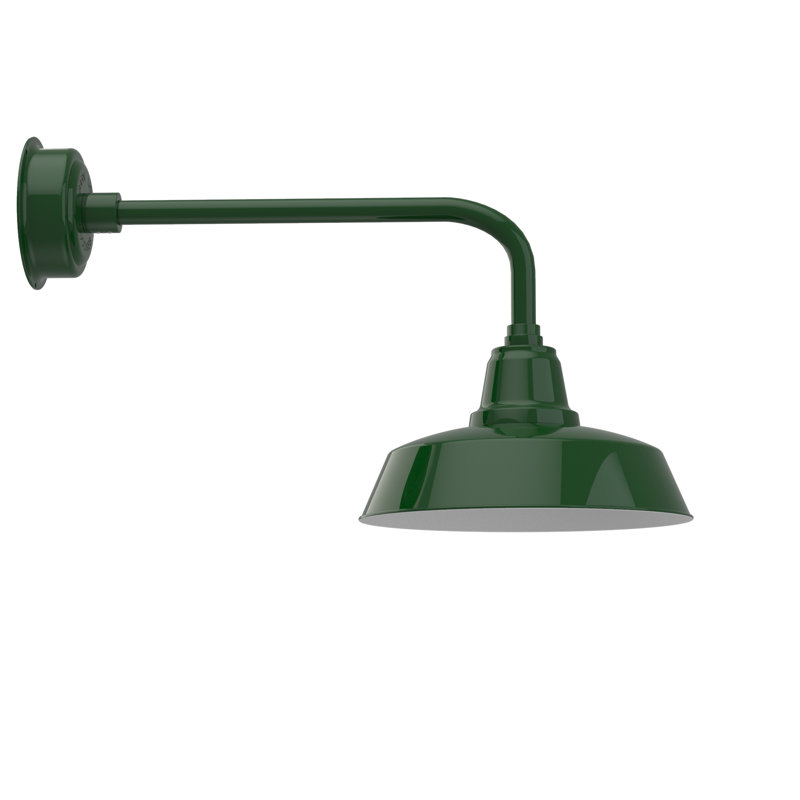 Luminaire de grange d’extérieur à del Vandervliet, Vert Tage, 15.625" H x 28.25" W x 14.25" D