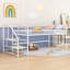 Lit mezzanine simple avec escalier de rangement intégré-1065336310