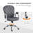 Velvet Home Office Chair, Button Tufted Desk Chair Adjustable Height And Swivel Wheels-993844518