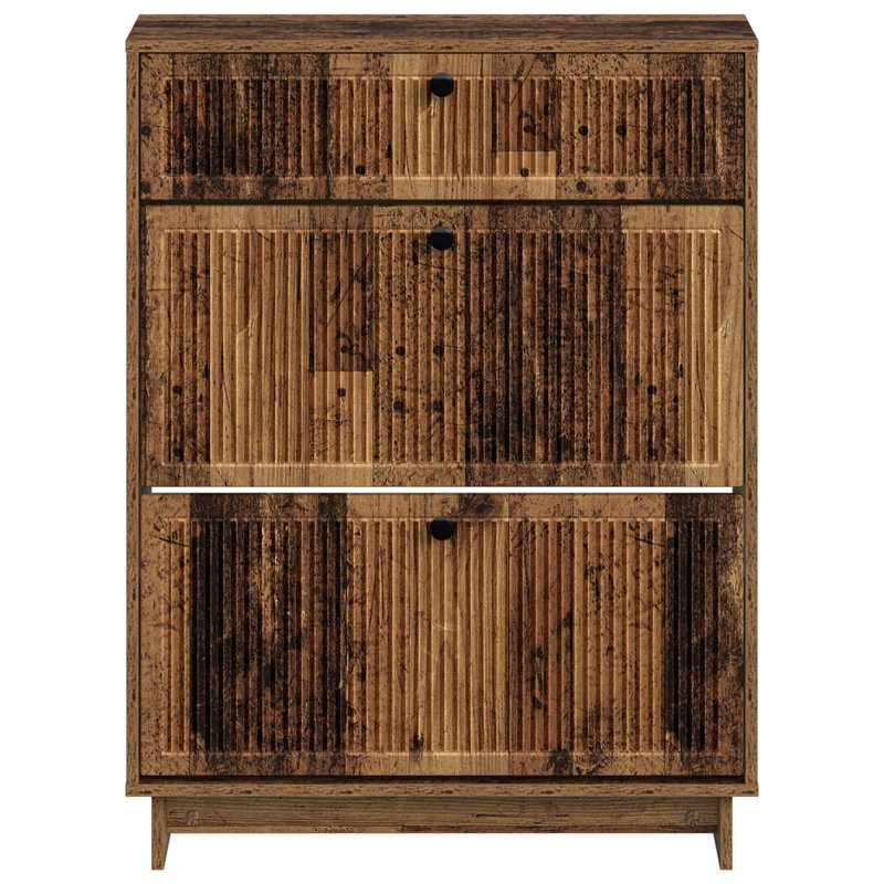 Shoe Storage, 103 cm H x 78 cm W x 24 cm D, Old Wood