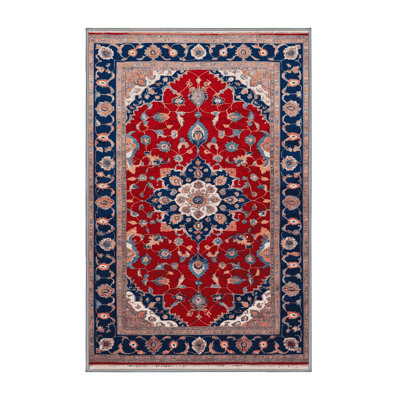 Machine Washable Tabriz Brown Area Rug